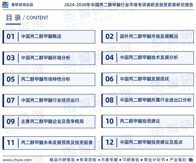 智研咨询《2024版中国丙二醇甲醚行业市场研究报告》重磅上线(图2)